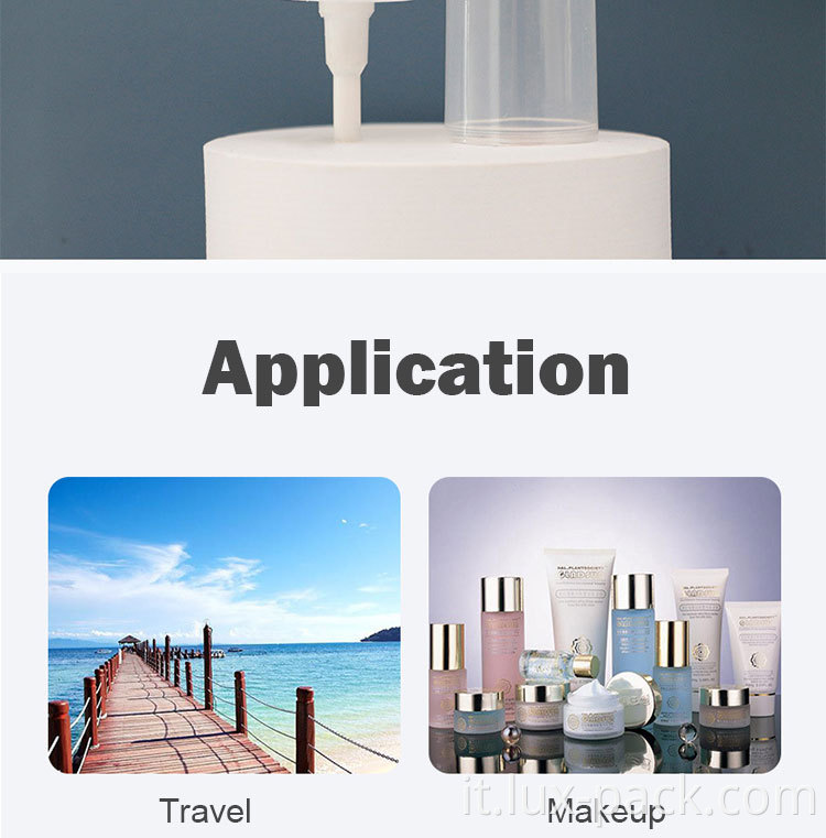 18/410 20/410 barattolo di pompa di crema cosmetica a spruzzo con destinazione della pompa di trasferimento